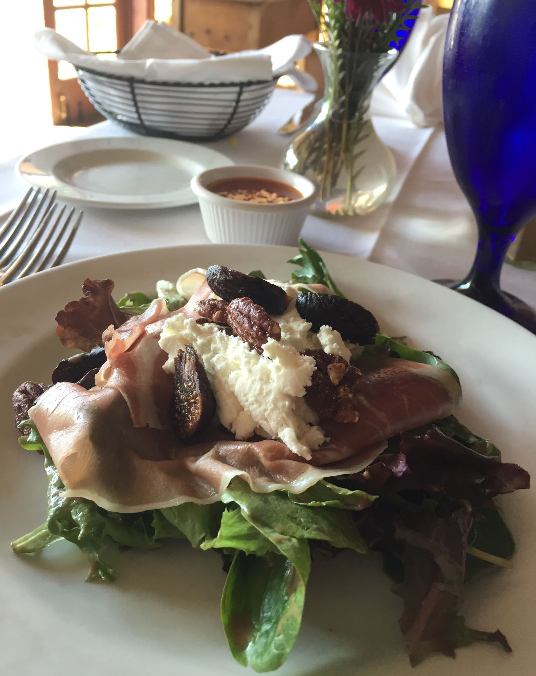 Prosciutto, fig and goat cheese salad at Trattoria Positano, Cardiff-by-the-Sea